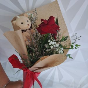 Rosa com ursinho